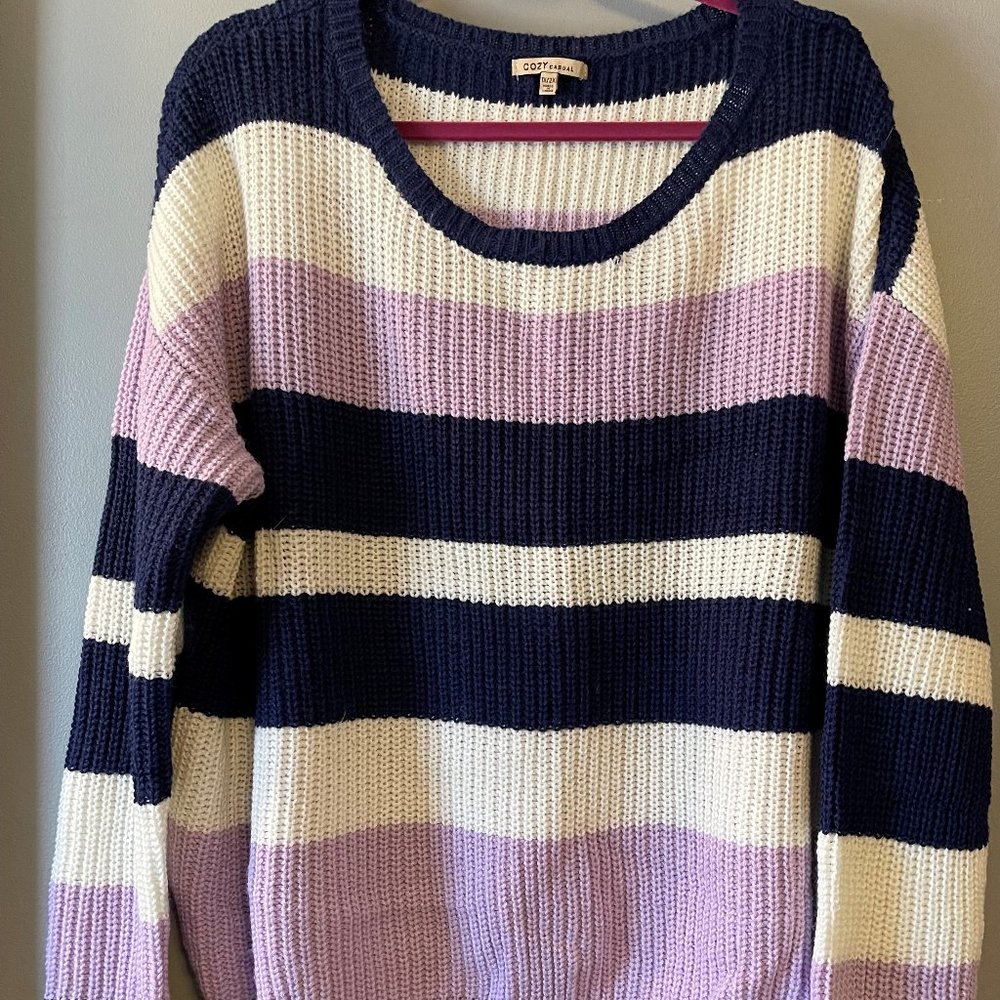 Striped pullover sweater